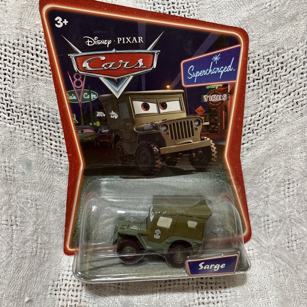 Mattel‎ Disney Pixar Cars Sarge Green Jeep Diecast